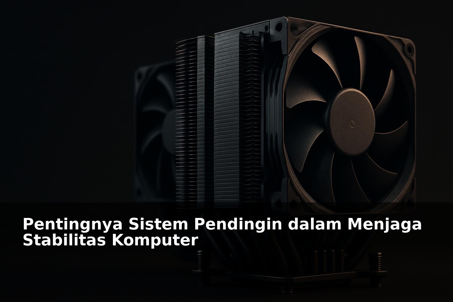 Sistem pendingin komputer dengan kipas dan heatsink yang aktif